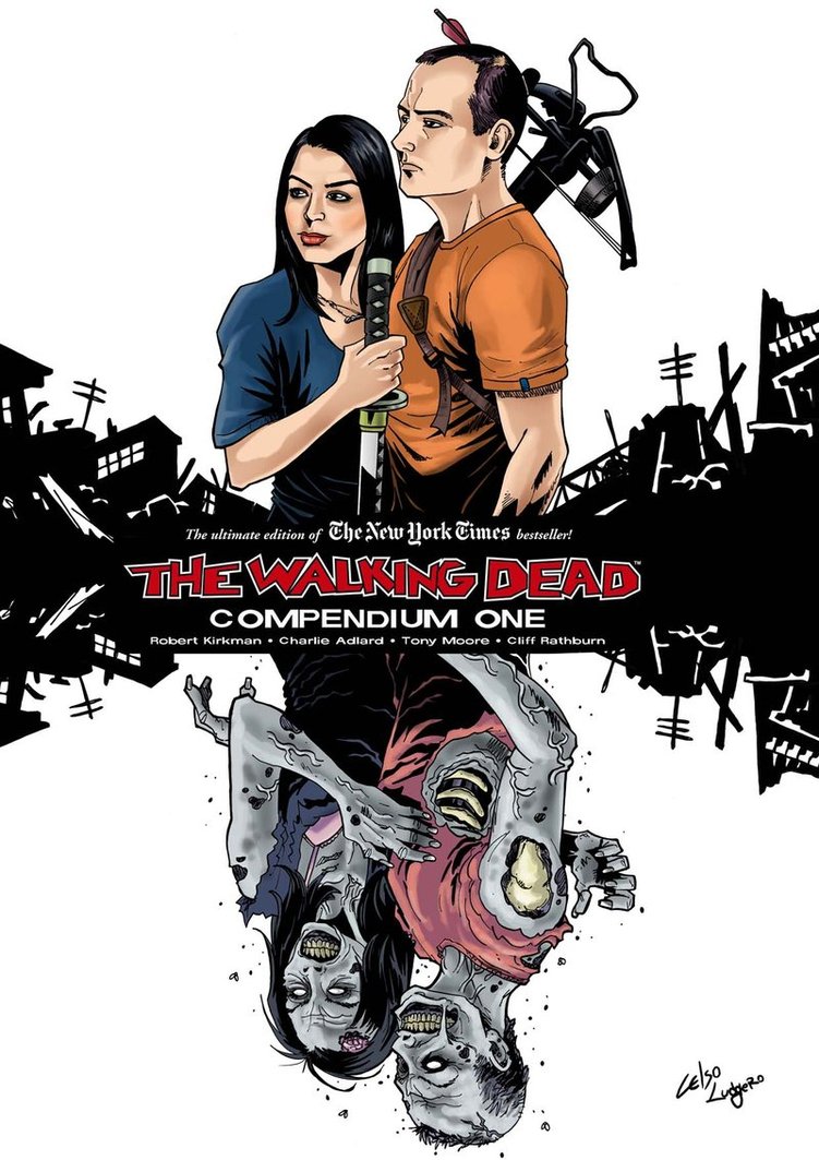 Desenho de The Walking Dead por Celso Ludgero para o Felipe