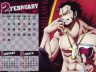 One piece body calendar 2016 calendário fevereiro dracule mihawk