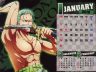 One piece body calendar 2016 calendário janeiro roronoa zoro
