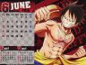 One piece body calendar 2016 calendário junho monkey d luffy