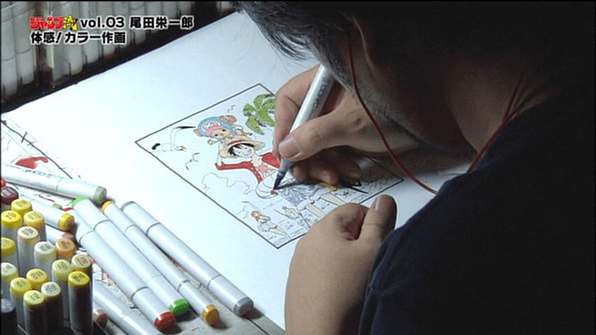 One-piece-eiichiro-oda-desenhando-drawing-1