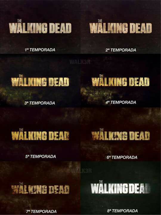 The walking dead evolucao logo temporadas 1 ate 8