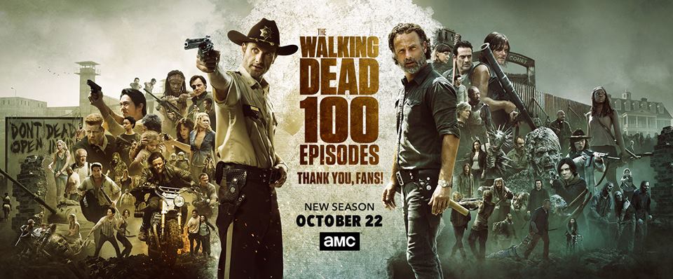 The walking dead 8 temporada poster agradecimento 100 episodios facebook