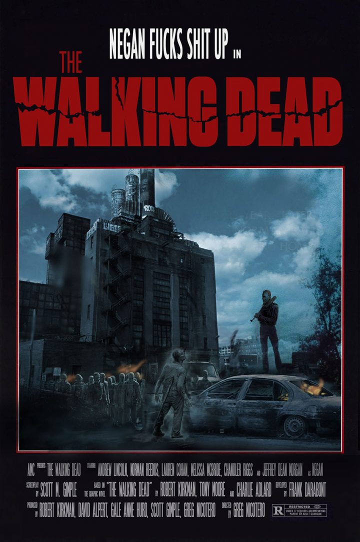 The walking dead 8 temporada poster parodia 12 psicose
