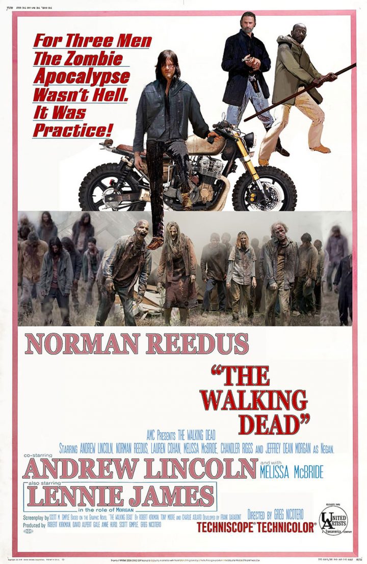 The walking dead 8 temporada poster parodia 14 tres homens em conflito