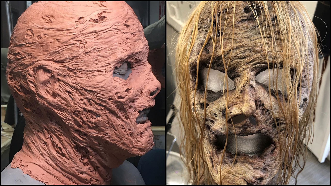 Atriz de The Walking Dead compartilha fotos de bastidores da confecção da máscara zumbi de Alpha