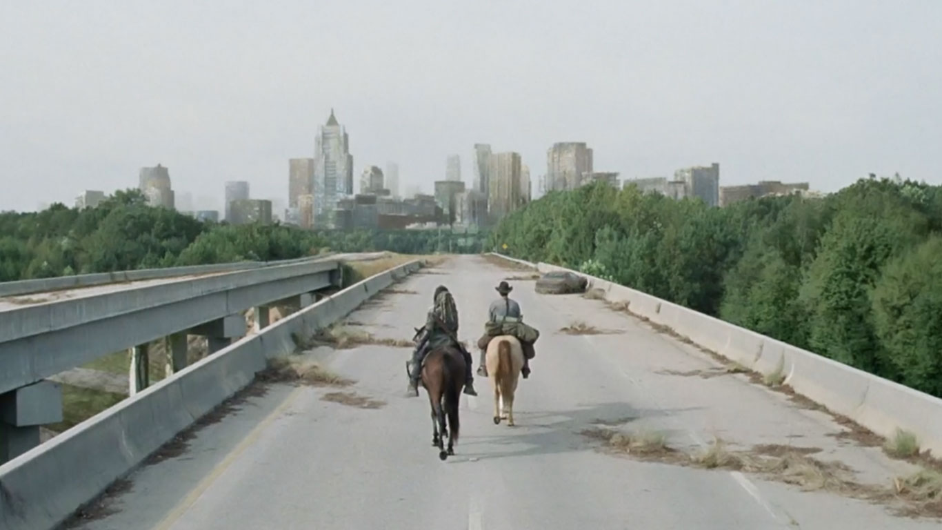 The Walking Dead mostrou como está uma cidade grande, dez anos após o apocalipse