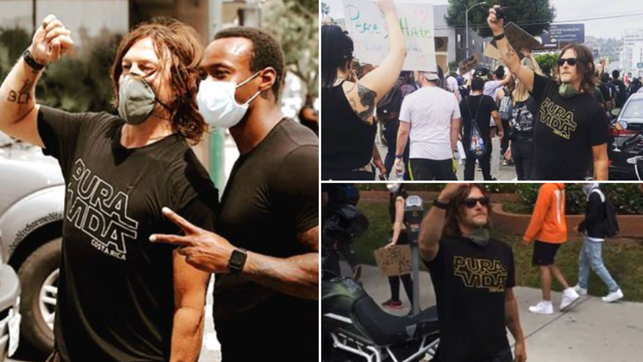 Norman Reedus, o Daryl de The Walking Dead, esteve nos protestos da Black Lives Matter