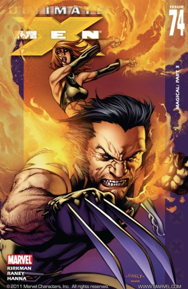 Capa de "ultimate x-men" #74, com roteiro de robert kirkman.