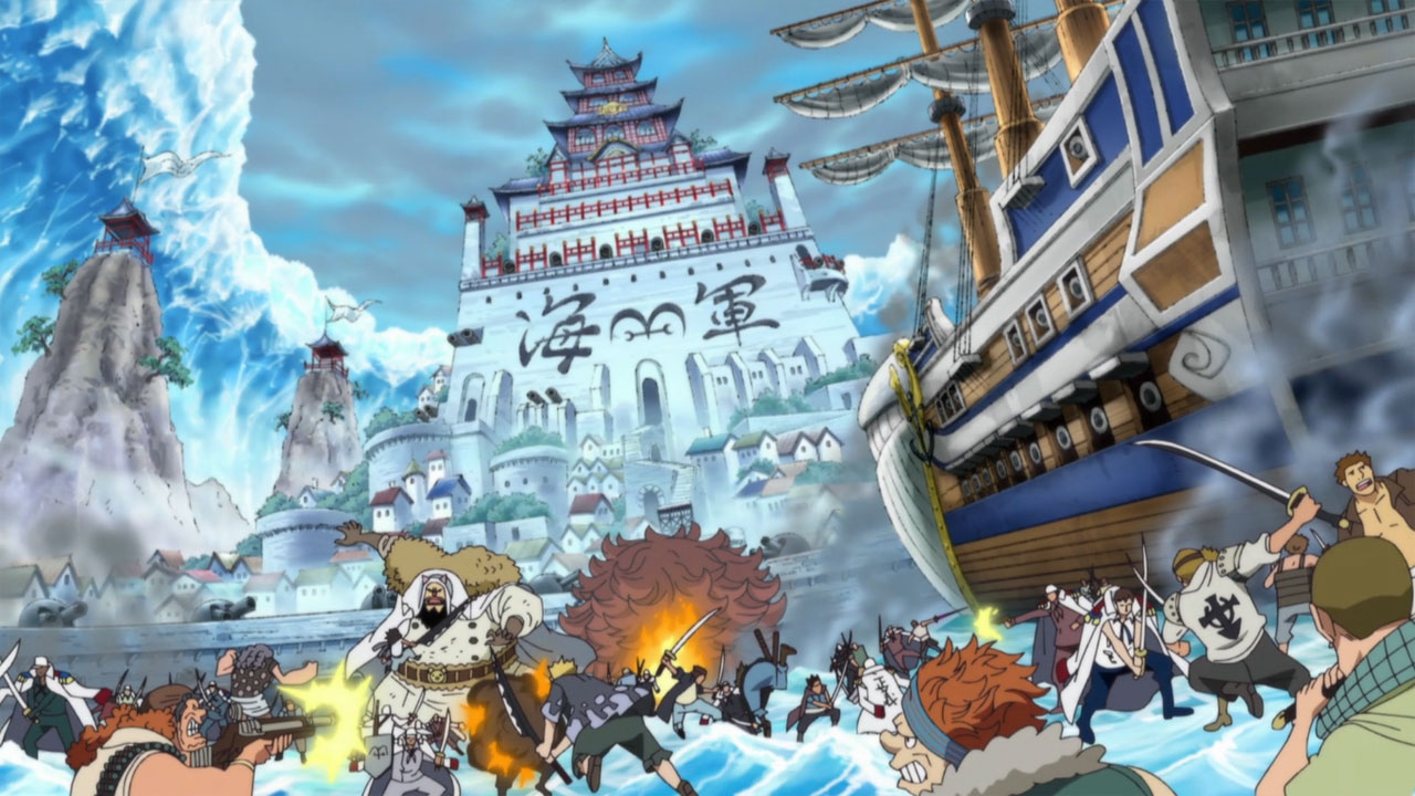 A Batalha de Marineford, um dos arcos mais populares de One Piece.