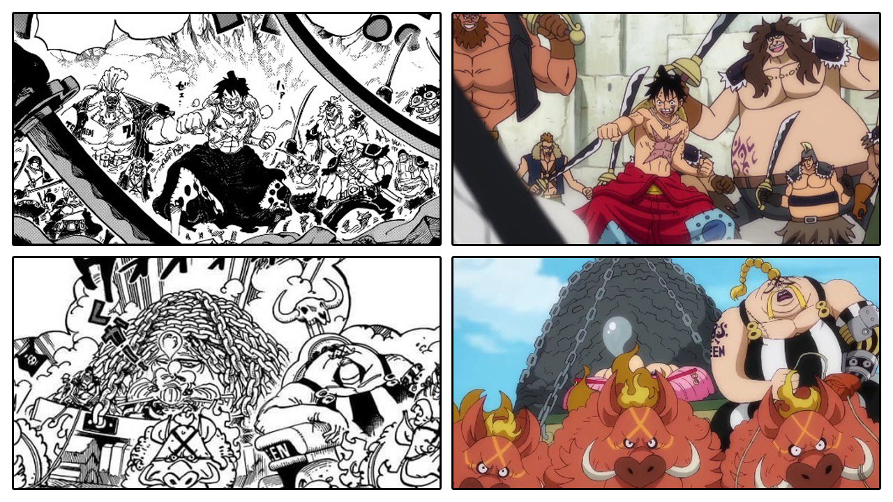 One Piece | Comparação Anime x Mangá do episódio 947