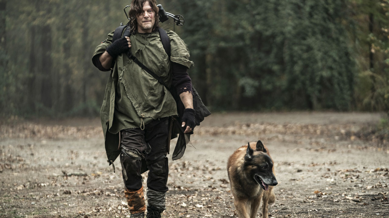 Daryl e Cão no 18º episódio da 10ª temporada de The Walking Dead (S10E18 - 