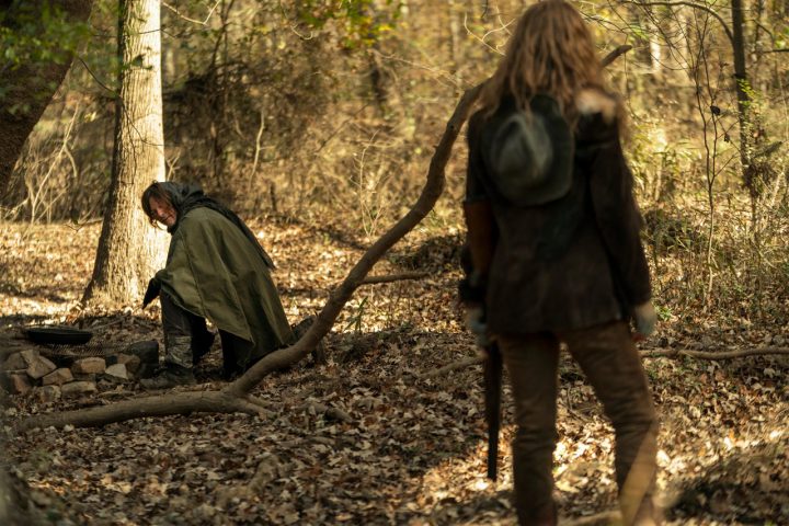 Daryl e leah, no 18º episódio da 10ª temporada de the walking dead (s10e18 - "find me").