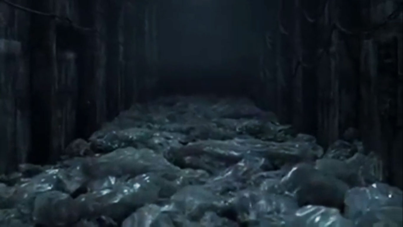 Pilha de cadáveres no 1º episódio da 11ª temporada de The Walking Dead (S11E01 - 