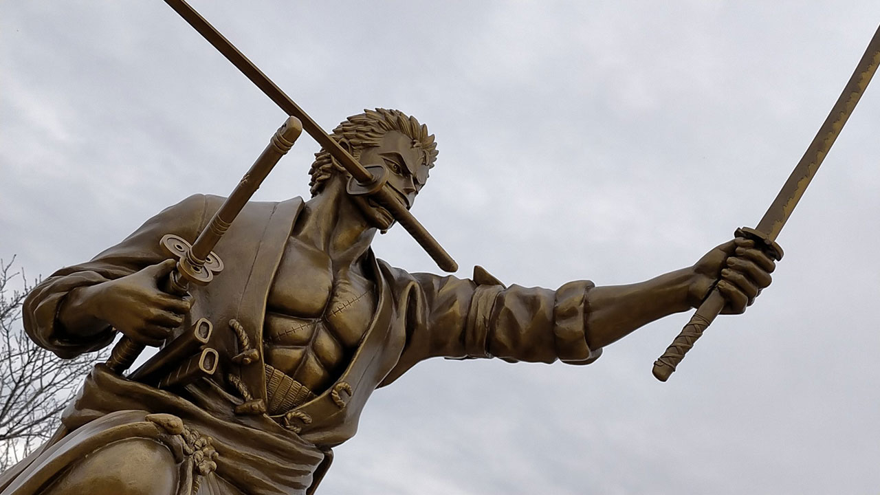 One Piece | Estátua de bronze do Zoro é inaugurada no Japão