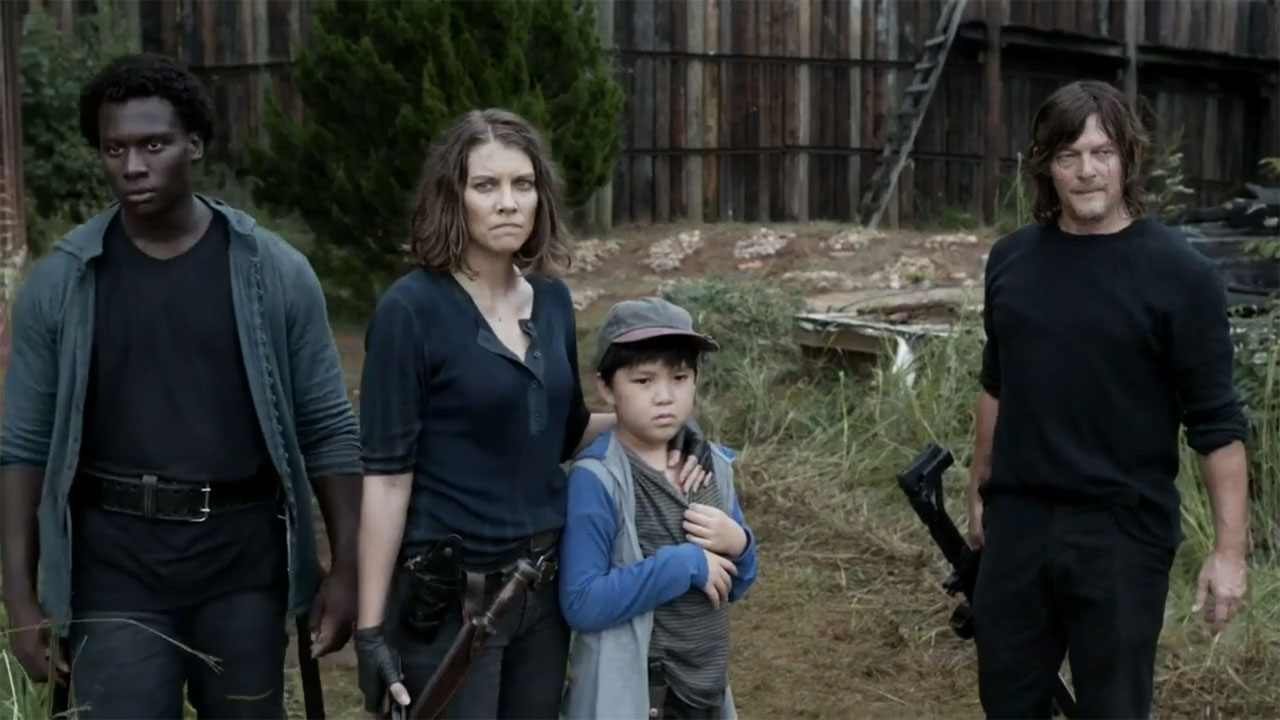 Elijah, Maggie, Hershel e Daryl no 15º episódio da 11ª temporada de The Walking Dead (S11E15 - 