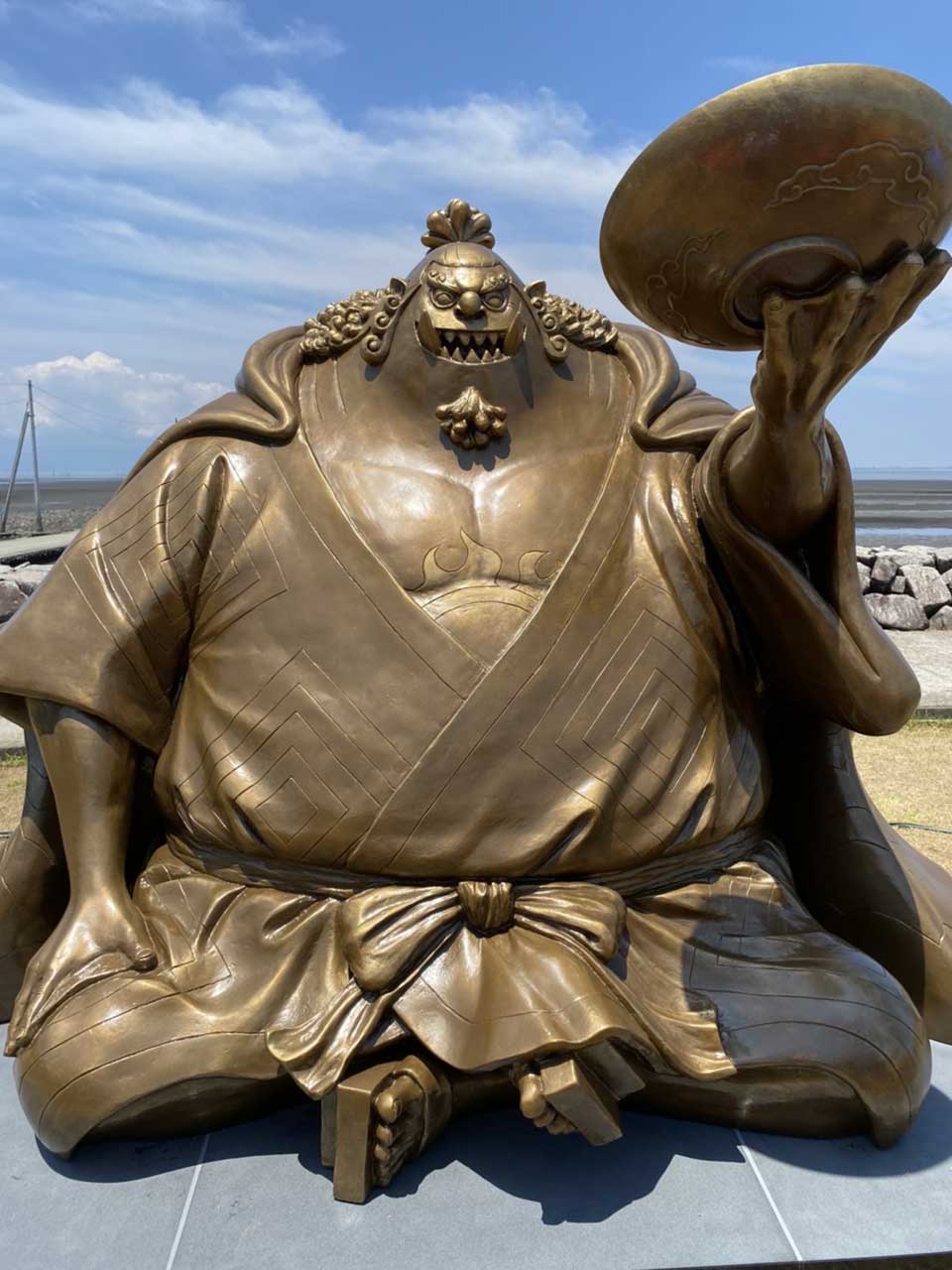 One piece estatua de bronze jinbe 01