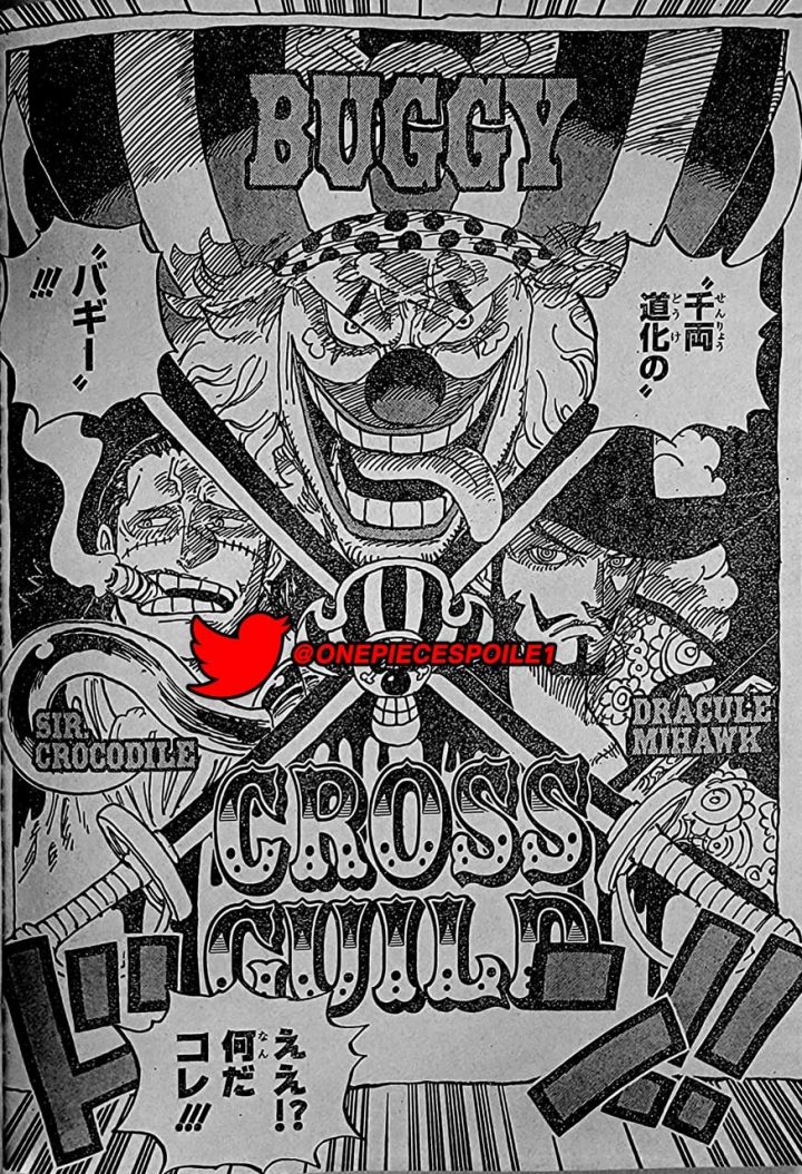 One piece manga 1056 spoilers 01 cross guild buggy crocodile mihawk