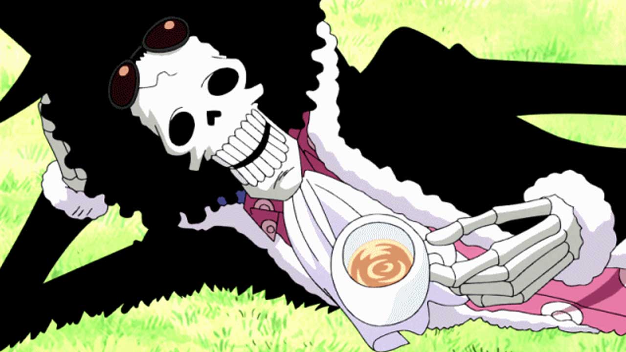 One Piece | Oda desenha como Brook ficaria mais velho, com 110 e 130 anos