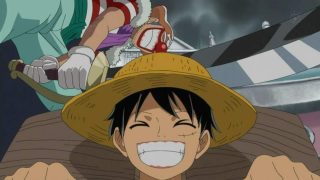 One piece arco loguetown luffy buggy postcover