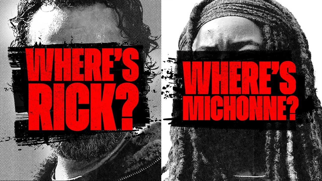 The walking dead the ones who live rick michonne postcover