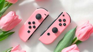 Nintendo pastel pink joy con postcover